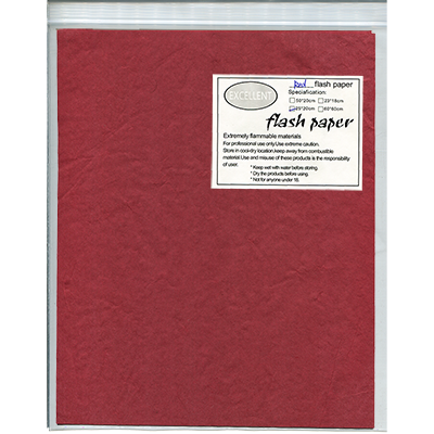 Flash Paper five pack, 25x20cm, Red