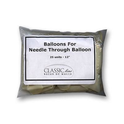 Needle Through Balloon Replacement, 25 balloons by Bazar de Magia