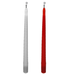 Color Changing and Vanishing Candles, White to, Red