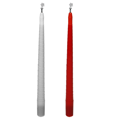Color Changing and Vanishing Candles, White to, Red
