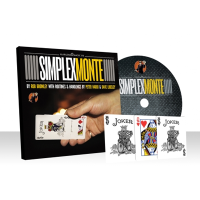 Simplex Monte, Red (with DVD and Gimmick) by Rob Bromley and Alakazam Magic