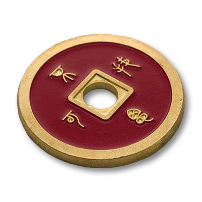 Chinese Coin, CH0019 Black &, Red by Tango Magic - Image 3
