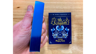 5th Kingdom Semi-Transformation, Player Edition Gilded Blue 2 Way Playing Cards - Image 2
