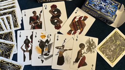 5th Kingdom Semi-Transformation, Player Edition Gilded Blue 2 Way Playing Cards - Image 6