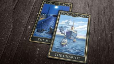 Deluxe Titanic Tarot Cards, Wood Box and Boarding Pass - Image 2