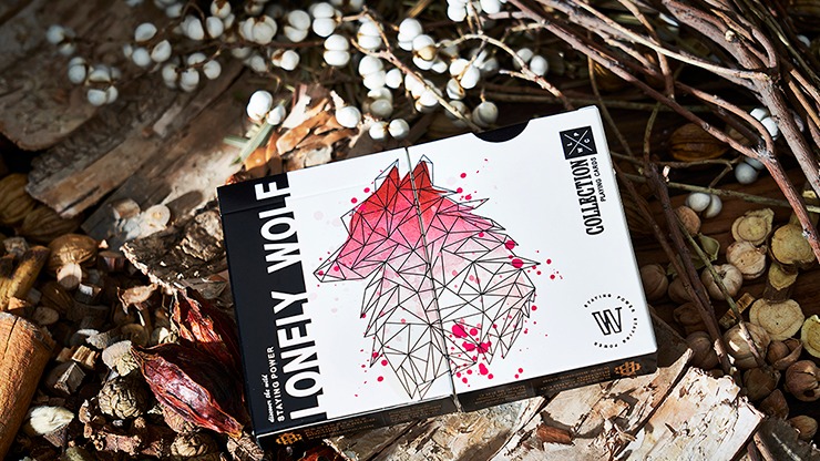 Lonely Wolf, PINK Playing Cards by Bocopo