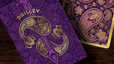 Collector's Paisley Royals Purple, Numbered Seals Playing Cards by Dutch Card House Company