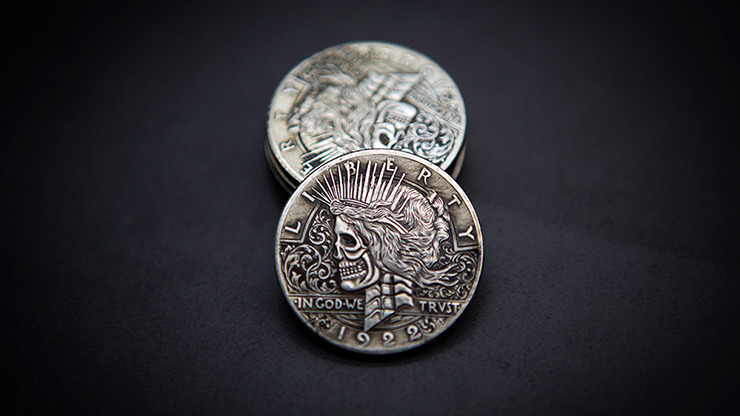 PEACE SKULL HEAD COIN by Men Zi Magic - Image 3