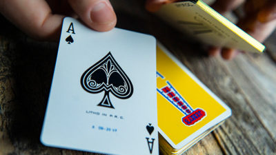 Gilded Vintage Feel Jerry's Nuggets, Yellow Playing Cards - Image 2