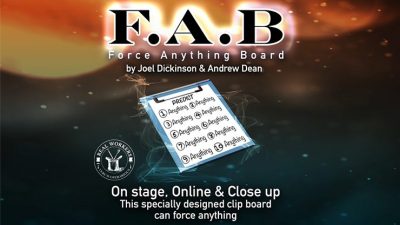 FAB BOARD A4/BLACK, Gimmicks and Online Instruction by Joel Dickinson & Andrew Dean