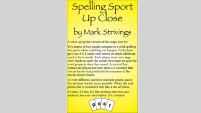 SPELLING SPORT CLOSE -UP by Mark Strivings - Image 2