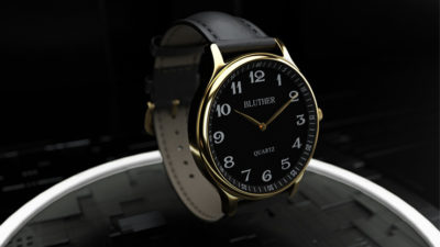 Infinity Watch V3 - Gold Case Black Dial / PEN Version, Gimmick and Online Instructions by Bluether Magic