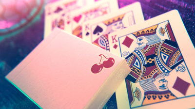 Cherry Casino House Deck Playing Cards, Flamingo Pink - Image 5