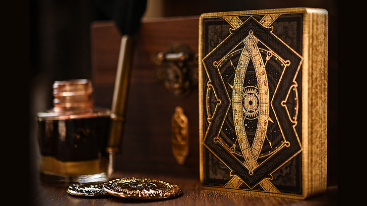 Gilded Eye of the Ocean Astra Polaris, Black Playing Cards - Image 3