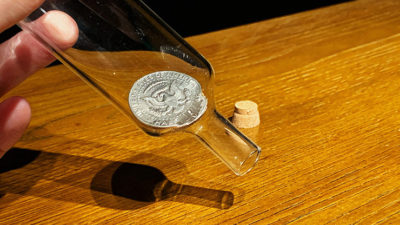 REAL COIN IN BOTTLE, HALF by Bacon Magic - Image 2