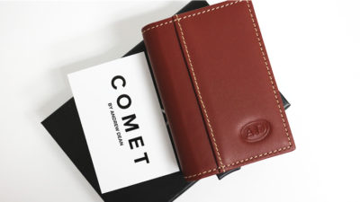 Comet Brown Leather Gold Shell, Gimmicks and Online Instruction by Andrew Dean