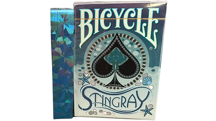 Gilded Bicycle Stingray, Teal Playing Cards