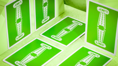 Jerry's Nugget Monotone, Metallic Green Playing Cards - Image 3