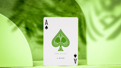 Jerry's Nugget Monotone, Metallic Green Playing Cards - Image 5