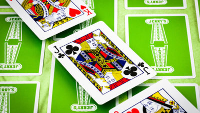 Jerry's Nugget Monotone, Metallic Green Playing Cards - Image 6