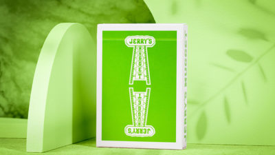 Jerry's Nugget Monotone, Metallic Green Playing Cards