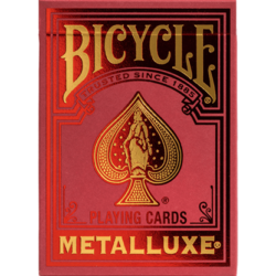 Bicycle Metalluxe Red Playing Cards by US Card Magic Co.
