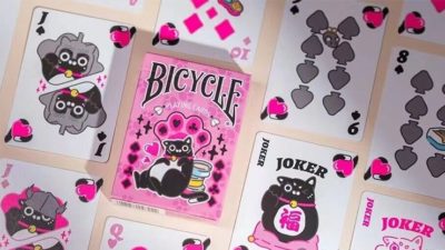 Bicycle Cat, Pink Playing Cards by US Card Magic Co.