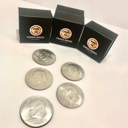 Expanded Shell Eisenhower Dollar, plus 4 Regular Coins by Tango Magic
