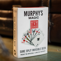 SURE SPLIT Invisible Deck Bicycle, Red by Murphy's Magic
