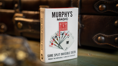 SURE SPLIT Invisible Deck Bicycle, Red by Murphy's Magic