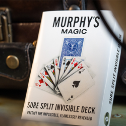 SURE SPLIT Invisible Deck Bicycle, Blue by Murphy's Magic