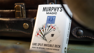 SURE SPLIT Invisible Deck Bicycle, Blue by Murphy's Magic