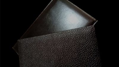 Mini Bombshell Wallet, Black Smooth by CAHYO - Image 2