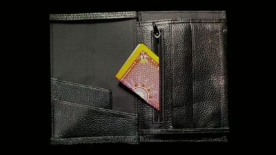 Mini Bombshell Wallet, Black Pebble by CAHYO - Image 3
