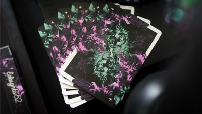 Gilded Nebula Stellar Purple Playing Cards, purple star - Image 3