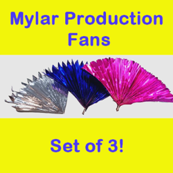 Mylar Production Fans, Set of 3