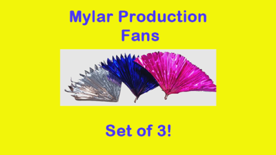 Mylar Production Fans, Set of 3