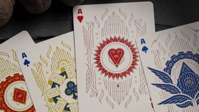Celestial Valor Playing Cards by Giovanni Meroni(greenish yellow) - Image 4