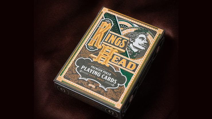 Kings Head, Green & Yellow Playing Cards by Joker and the Thief