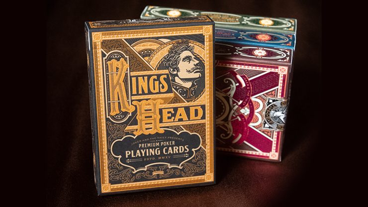 King's Head, Black and Gold Foil Playing Cards by Joker and the Thief
