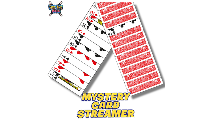 Mystery Card Streamer, Red 6 of Clubs by PlayTime Magic DEFMA - Image 2