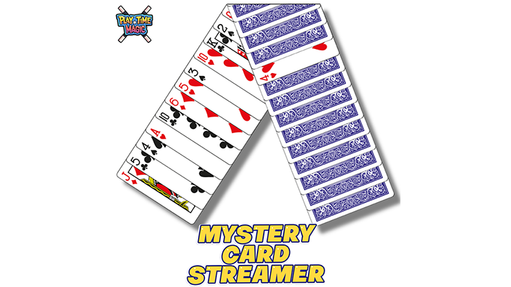 Mystery Card Streamer, Blue 4 of Hearts by PlayTime Magic DEFMA - Image 2
