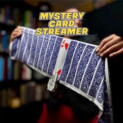 Mystery Card Streamer, Blue 4 of Hearts by PlayTime Magic DEFMA