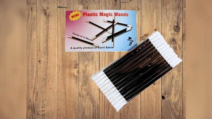 Mini Magic Wands, Black/12 perpack